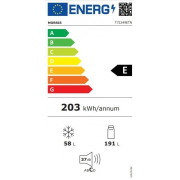 Morris T72249ETN Ψυγείο Δίπορτο 249lt Total NoFrost Υ167xΠ54.5xΒ60εκ. Inox